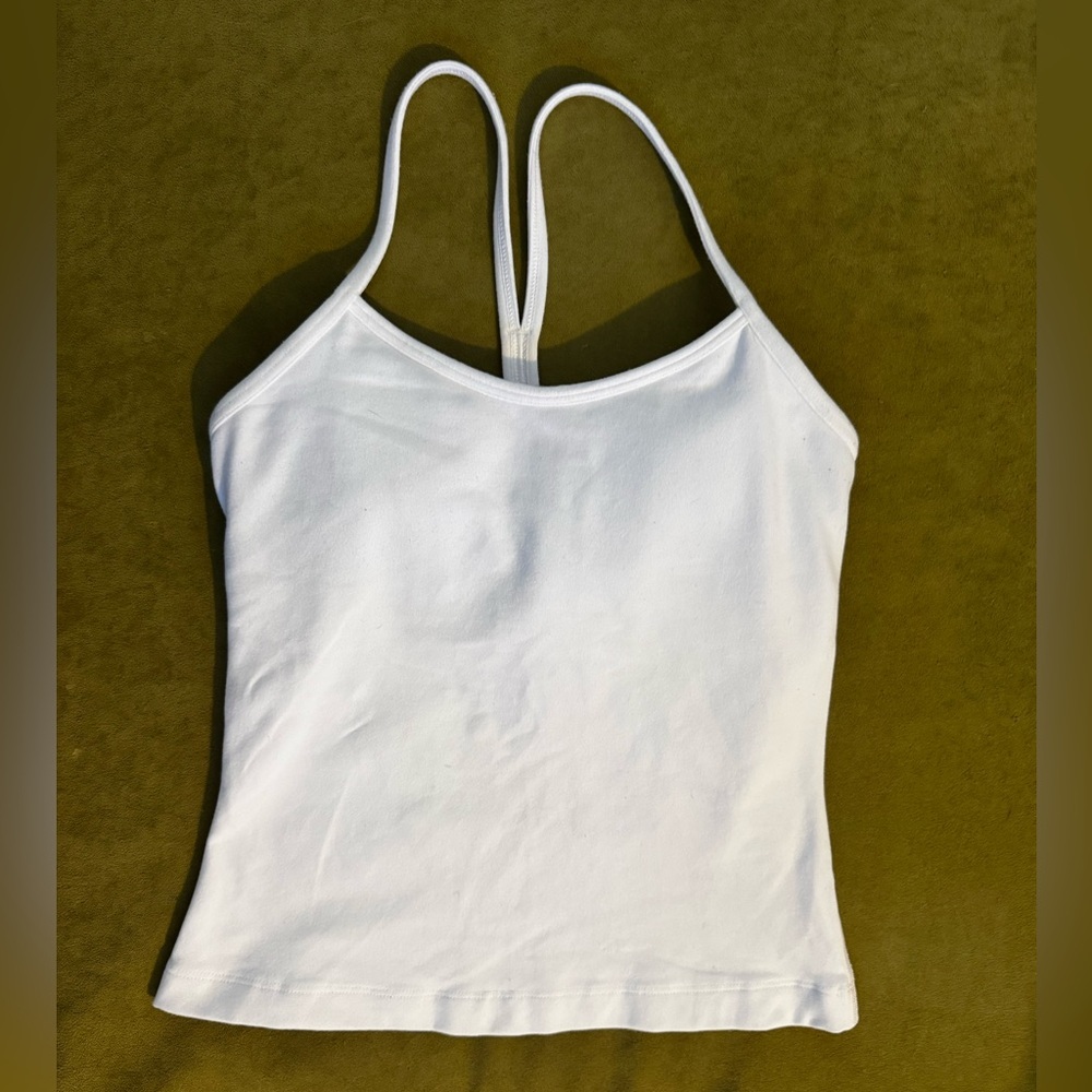 Lululemon Power Y Tank Sz 4 White DISCONTINUED/RARE 17 - Picture 3 of 4